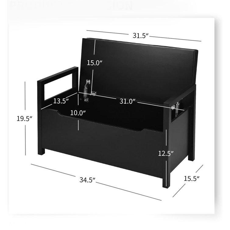 Latitude Run® Fatheha Flip Top Storage Bench Wayfair Canada